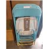 Image 2 : 6 BLUE PAINTED FOLDING CHAIRS