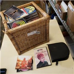 WICKER CRATE OF CDS