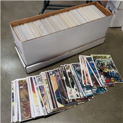 BOX OF OVER 300 SLEEVED AND BOARDED COLLECTIBLE COMICS