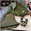 Image 1 : ARMY RUCKSACK, BACKPACK, 20X50 BINOCULARS, TACTICAL VEST