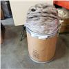 Image 1 : BARREL OF GREY WOOL YARN