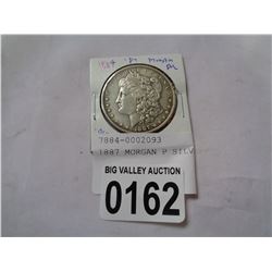 1887 MORGAN P SILVER DOLLAR