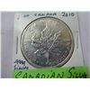 Image 2 : 2010 5 DOLLAR SILVER MAPLE LEAF .9999 SILVER 1 OUNCE
