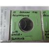 Image 2 : GERMAN WAR TIME COINS AND STAMPS 1940-1942 REICHS P FENNIG W/ 2 BLOODS OF HITLER STAMPS
