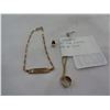Image 1 : BRACELET MARKED 10K PLATED AND STUD EARRINGS W/ CLIP