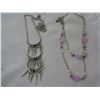 Image 2 : 2 SILVER NECKLACES AND 7 VINTAGE BRACELETS