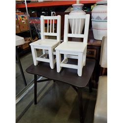 PAINTED KIDS TABLE AND 2 CHAIRS