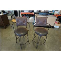 2 METAL BAR CHAIRS