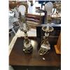 Image 1 : PAIR OF BRASS AND MARBLE FIGURAL TABLE LAMPS