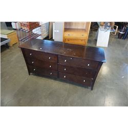 MODERN 6 DRAWER DRESSER W/ MIRROR