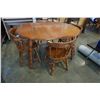 Image 2 : ROUND KROENER MAPLE DINING TABLE W/ LEAF AND 4 CHAIRS