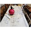 Image 1 : CRYSTAL DECANTER, ICE BUCKET, MARTINI SET, AND SELTZER BOTTLE
