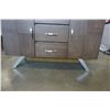 Image 5 : NEW HOME ELEGANCE MODERN SERVING CABINET WITH METAL ACCENTS, RETAIL $899