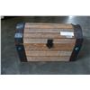 Image 2 : WOOD AND METAL TREASURE CHEST BOX