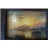 Image 3 : ORIGINAL OIL PAINTING BOATS AND SHORELINE