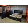 Image 1 : BRAND NEW ESPRESSO FINISH QUEENSIZE BEDROOM SUITE W/ STORAGE BEDFRAME, DRESSER W/ MIRROR, CHEST OF D