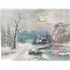 Image 2 : MOONLIGHT OVER THE RIDGE SIGNED OIL ON BOARD WILLIAM HENRY CHANDLER