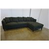 Image 1 : BRAND NEW BLACK FABRIC 2 PIECE SECTIONAL SOFA W/ THROW PILLOWS AND SOLID WOOD CONSTRUCTION - RETAIL 