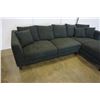 Image 3 : BRAND NEW BLACK FABRIC 2 PIECE SECTIONAL SOFA W/ THROW PILLOWS AND SOLID WOOD CONSTRUCTION - RETAIL 