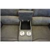 Image 8 : BRAND NEW PERTH GREY FABRIC 3 PIECE RECLINING SOFA SET LOVESEAT W/ CONSOLE - RETAIL $3099