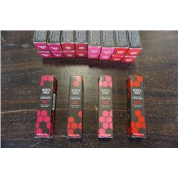 20 BRAND NEW BURTS BEES 100% NATURAL LIPSTICK, RETAIL $219.80 - 5 OF EACH COLOUR RUBY RIPPLE, MAGENT