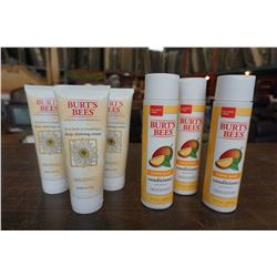 3 BRAND NEW BURTS BEES SUPER SHINEY CONDITIONER AND 3 BRAND NEW BURTS BEES DEEP CLEANSING CREAM - RE
