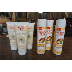 3 BRAND NEW BURTS BEES SUPER SHINEY CONDITIONER AND 3 BRAND NEW BURTS BEES DEEP CLEANSING CREAM - RE