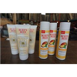 3 BRAND NEW BURTS BEES SUPER SHINEY CONDITIONER AND 3 BRAND NEW BURTS BEES DEEP CLEANSING CREAM - RE