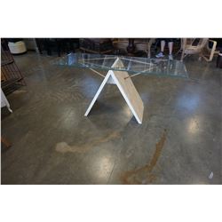 STONE BASE GLASS TOP SOFA / HALL TABLE