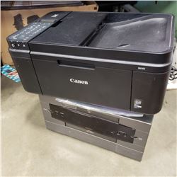 GO VIDEO DUAL DECK VIDEO RECORDER CASSETTE RECORDER AND CANON PIXMA PRINTER