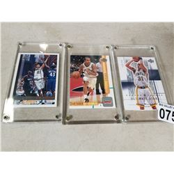 REGGIE MILLER LIMITED EDITON NBA CARD 418/500 TONY PARKER CARD AND TIM DUNCAN CARD