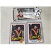 Image 1 : 3 RICHARD BRODEUR NHL CARDS GREATS OF THE GAME AUTHENTIC GOALIE SIGNATURE AND 2 1981 CARDS