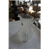 Image 2 : CRYSTAL PITCHER, 6 WINE GLASSES, AND FIRE KING BOWL