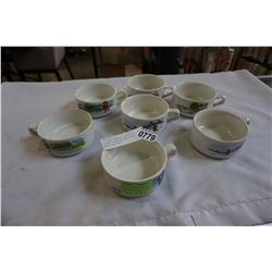 7 1980S CAMBELL SOUP KIDS SPORTS CANADIAN EXCLUSIVE BOWLS AND MUGS