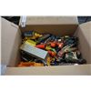 Image 1 : BOX OF VINTAGE COLLECTIBLE TOYS, HOTWHEELS, LESNEY ETC CARS, TRACKS ETC