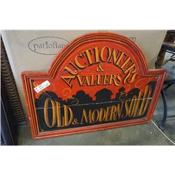 VINTAGE WOOD AUCTIONEERS AND VALUERS SIGN