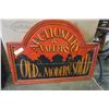 Image 3 : VINTAGE WOOD AUCTIONEERS AND VALUERS SIGN