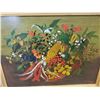 Image 2 : OIL ON CAVAS STILL LIFE WITH FRUITS IN A BOWL SIGNED WALLACE 1925