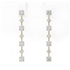Image 2 : 2.88 ctw Cushion Cut Diamond Designer Earrings 18K Yellow Gold