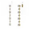Image 3 : 2.88 ctw Cushion Cut Diamond Designer Earrings 18K Yellow Gold