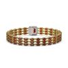 Image 3 : 21.51 ctw Garnet & Diamond Bracelet 14K Yellow Gold