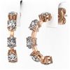 Image 3 : 3.5 Ctw Oval Cut Diamond Designer Earrings 18K Rose Gold