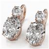 Image 1 : 2.5 ctw Oval Cut Diamond Designer Earrings 18K Rose Gold
