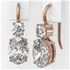 Image 3 : 2.5 ctw Oval Cut Diamond Designer Earrings 18K Rose Gold
