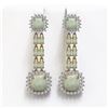 Image 1 : 18.06 ctw Opal & Diamond Earrings 14K Yellow Gold