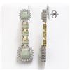 Image 2 : 18.06 ctw Opal & Diamond Earrings 14K Yellow Gold