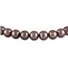 Image 1 : Dark Silver and Subtle Cherry True Round Tahitian Pearl Necklace, 18"es, 10.0-11.9mm, AAA Quality