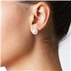 Image 2 : Elite Collection Lavender Freshwater Pearl Stud Earrings, 10.0-10.5mm