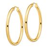 Image 2 : 14k Yellow Gold Thick Oval Hoop Earrings - 2x4 mm
