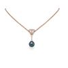 Image 1 : 1.5 ctw Diamond & Pearl Necklace 18K Rose Gold